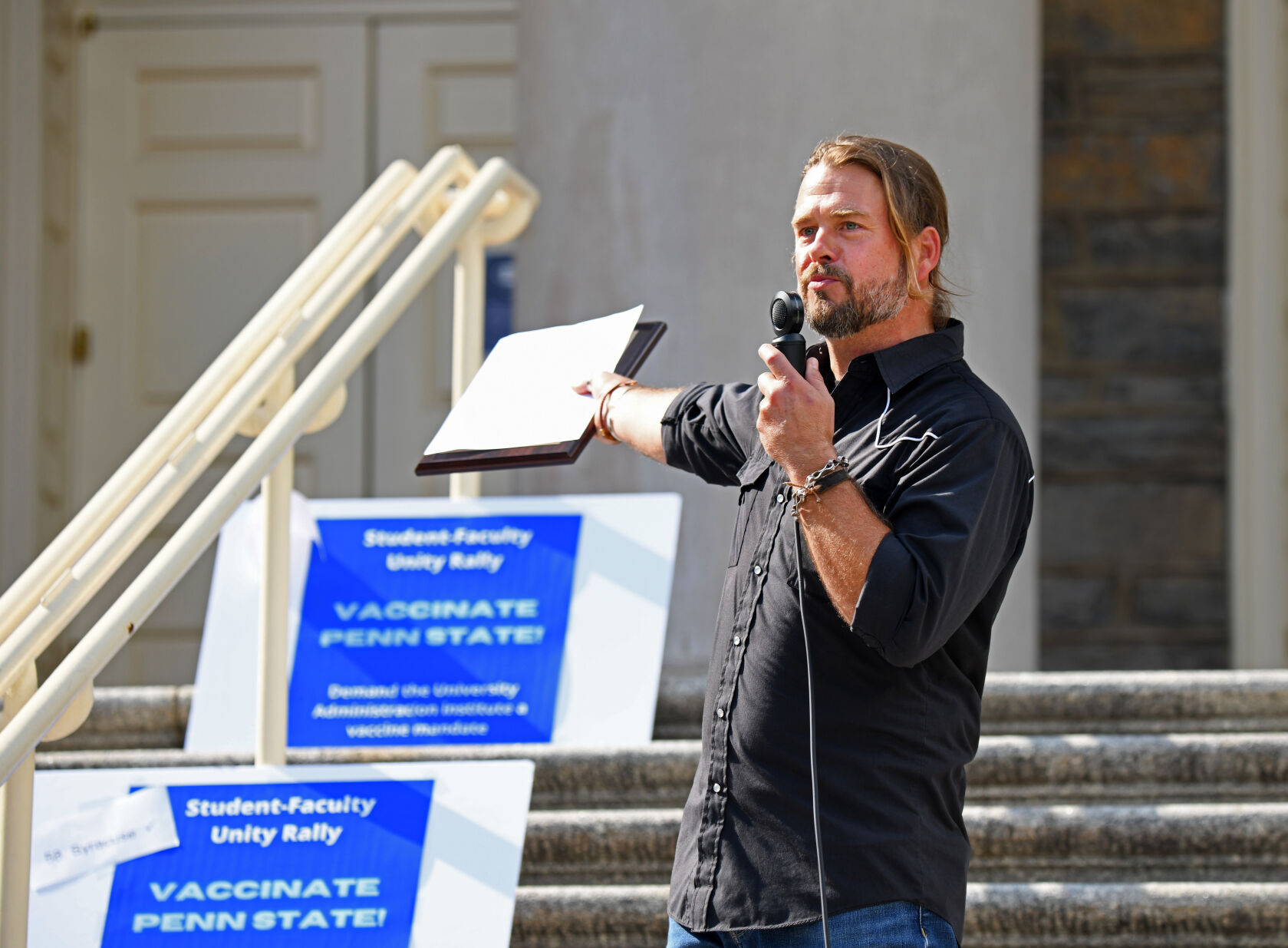 Rally to Vaccinate Penn State, Kirk French